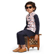Bird Print Koti Blue Funny Bones Clothing's Kurta Pajama Set - Funny Bones Clothings