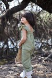 Blooming Wilderness Pure Linen Jumpsuit - Green - Funny Bones Clothings
