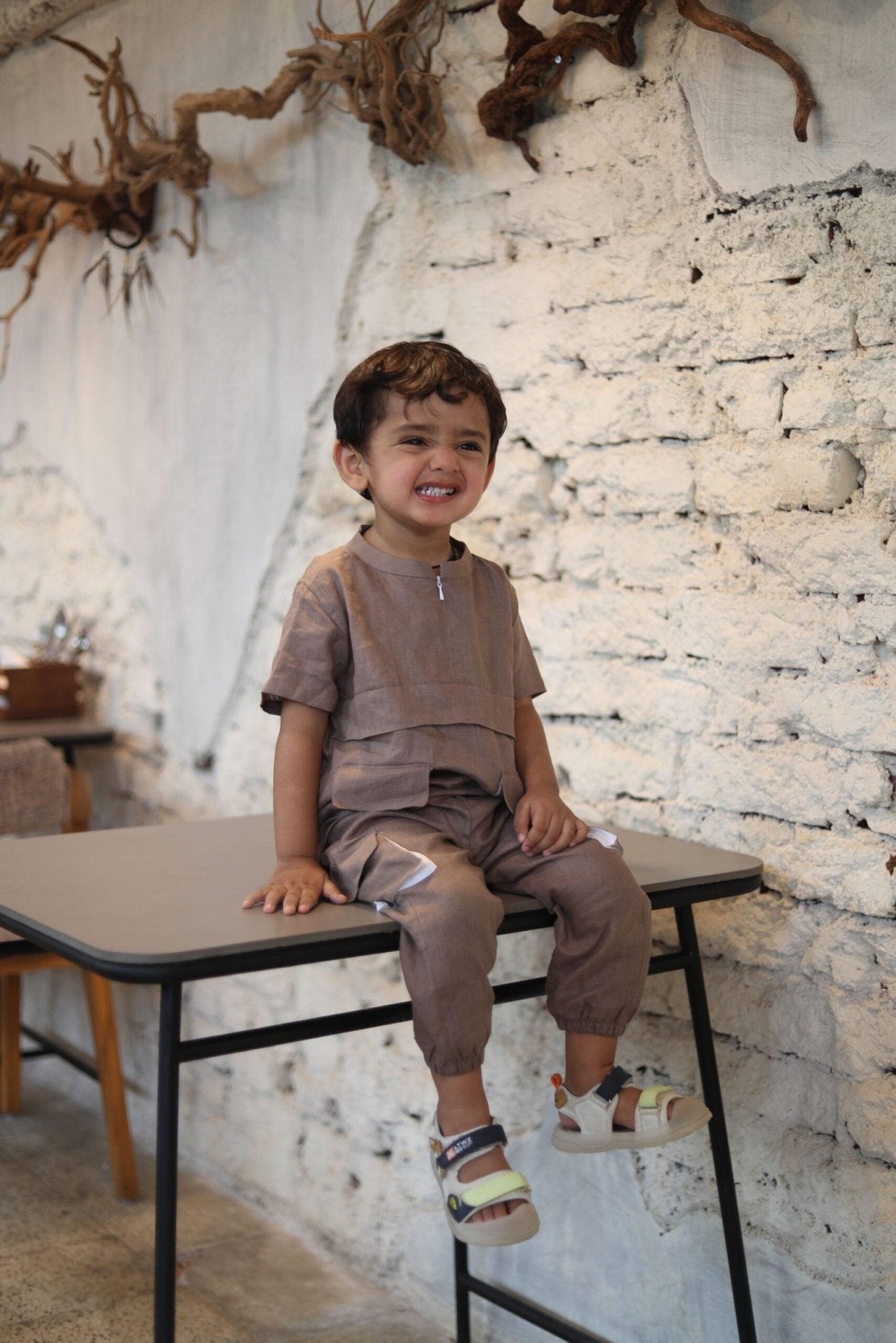 Box Pleated Pure Linen Premium Co-ords - Funny Bones Clothings