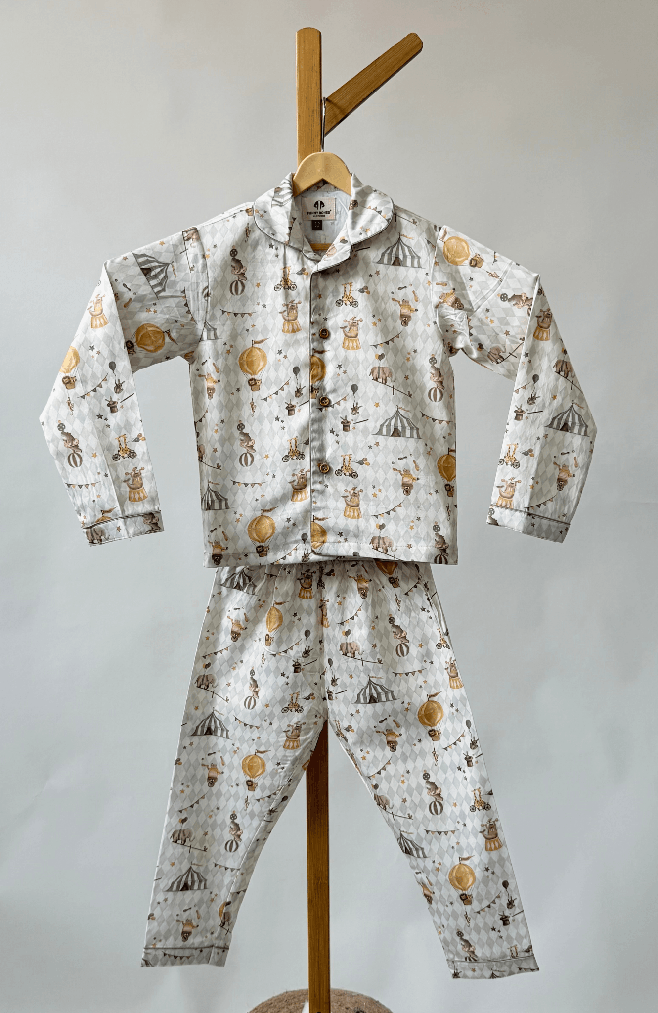 Circus Inspired Premium Italian Cotton Night Suit - Funny Bones Clothings
