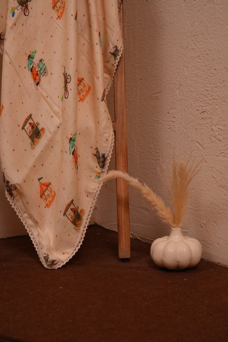 Circus Themed Bamboo Muslin Cotton Blanket - Funny Bones Clothings