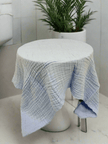 Classic Blue 100% Soft Cotton Muslin Bath Towel (Pack of 1) - Funny Bones Clothings