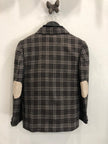 Classic Checkered Wool Blazer Set - Brown - Funny Bones Clothings