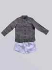 Classic Unisex Denim Grey Pure Linen Shirt - Funny Bones Clothings