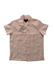 Classic Unisex Solid Pink Color Pure Linen Shirt - Funny Bones Clothings