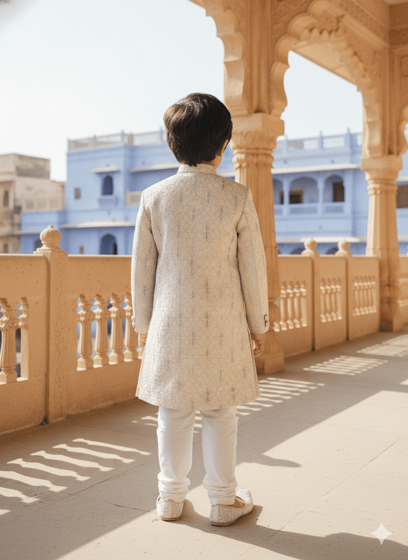 Darbaar-e-Noor Long Jodhpuri Set - Funny Bones Clothings