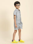 Dino Printed Pure Linen Premium Co-ords - Funny Bones Clothings