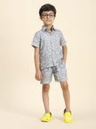 Dino Printed Pure Linen Premium Co-ords - Funny Bones Clothings