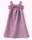 Dove Grey Blossom Frock Solid Premium Linen Dress - Funny Bones Clothings