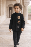 Dynasty of the Wild handwork premium Black Jodhpuri Ensemble - Funny Bones Clothings