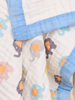 Elephant Print 100% Soft Cotton Muslin Blanket - Funny Bones Clothings