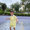 Classic Unisex Yellow White Collared Shirt & Shorts Set - Funny Bones Clothings