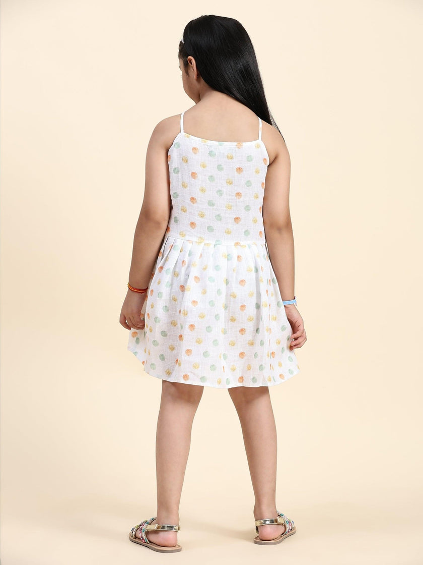 Fireballs Print Pure Linen Dress - Funny Bones Clothings