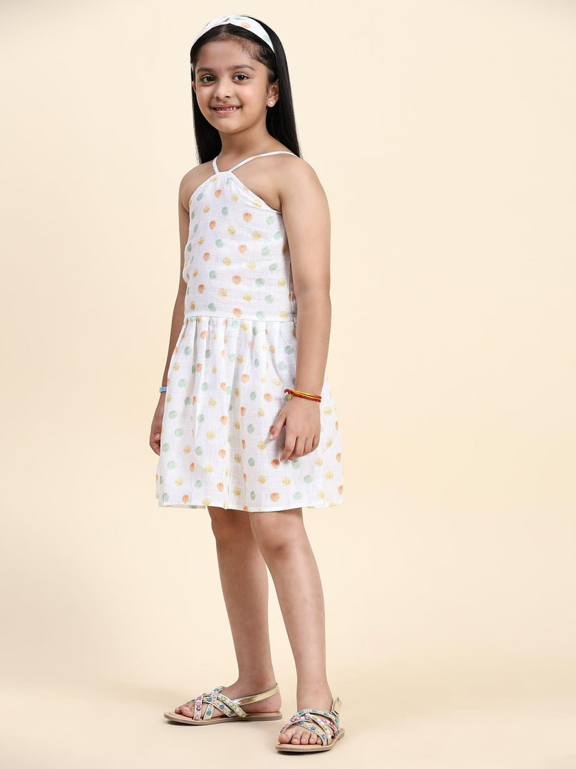 Fireballs Print Pure Linen Dress - Funny Bones Clothings