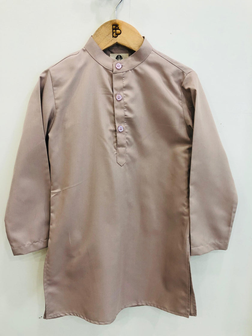 Floral Elegance Silk Long Koti Pure Cotton Kurta Pajama Set - Funny Bones Clothings