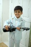 Flying Fighters Handworked Pure Linen Blazer Set - Funny Bones Clothings