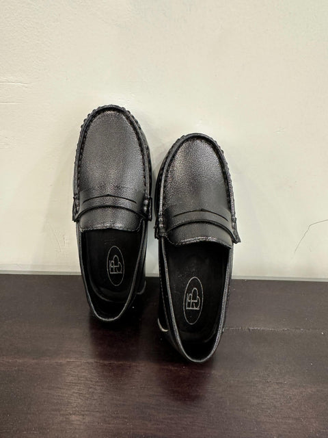 Formal Leather Shoes - Black Colour - Funny Bones Clothings