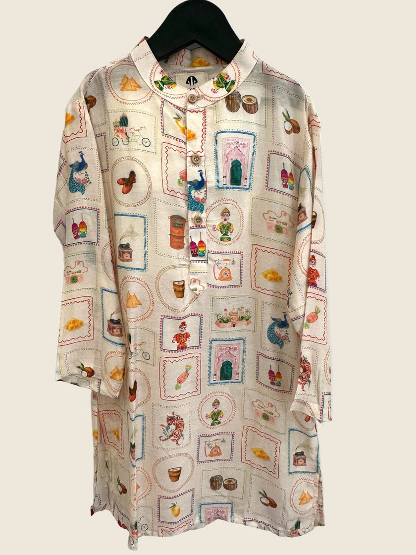 Frames Of Roots Muslin Silk Kurta Pajama Sets - Funny Bones Clothings