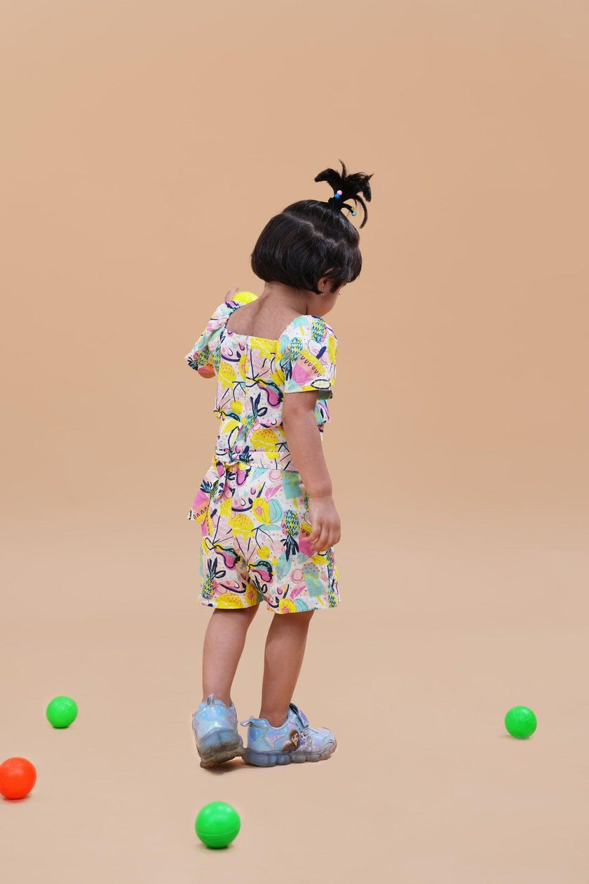 Fruit and Punch Printed Pure Linen Jumpsuit - Funny Bones Clothings
