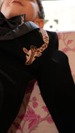FunnyBones Black Tuxedo with Beaded Giraffe – close-up of beaded giraffe lapel