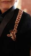 FunnyBones Black Tuxedo with Beaded Giraffe – hand-beaded giraffe detail