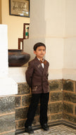 FunnyBones Brown Double-Breasted Blazer with Voyage Embroidery – brown double-breasted blazer with hot-air balloon and ship embroidery, view 6