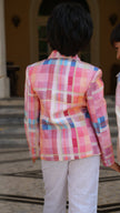 FunnyBones Madras Plaid Blazer – back view of madras check blazer