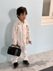 FunnyBones Seaside Stripe Shirt – pastel stripe linen shirt with seaside embroidery, view 7