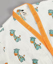 Giraffe Print Premium Quality 100% Cotton Bathrobe - Funny Bones Clothings