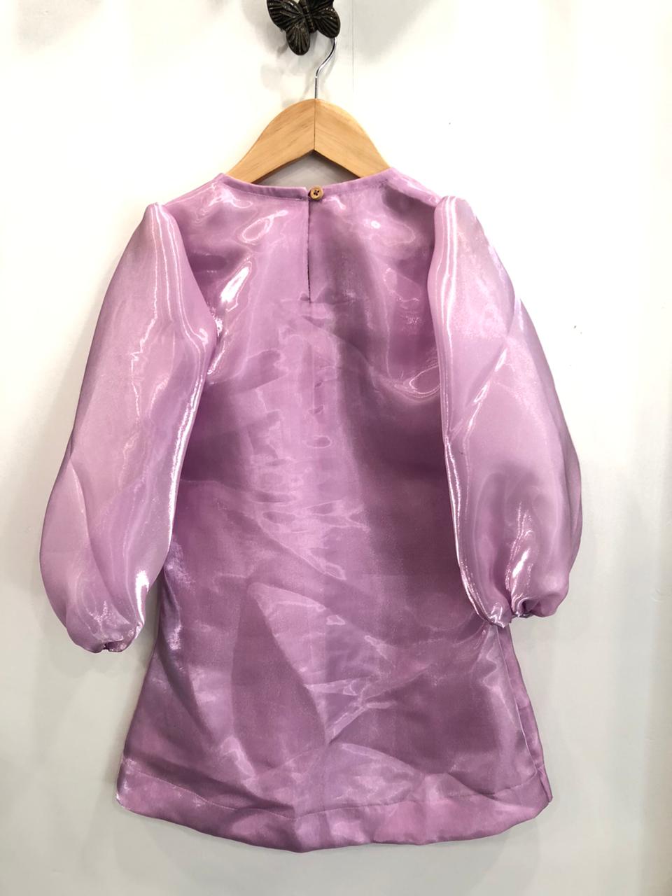 Glittering Rose Bliss Organza Girls Dress - Funny Bones Clothings