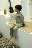 Glowing Dragon Fly Handwork Pure Silk Koti Kurta Pajama Set - Funny Bones Clothings