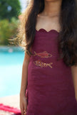 Golden Koi Girls Pure Linen Kurti Palazzo Set - Funny Bones Clothings