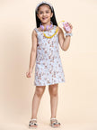 Goose Print Pure Linen Dress - Funny Bones Clothings