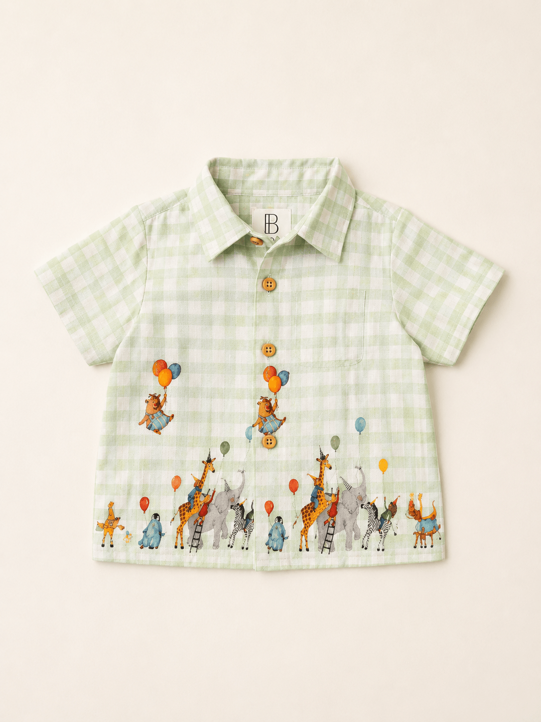Green Checks Print Pure Bamboo Muslin Cotton Coord Set - Funny Bones Clothings