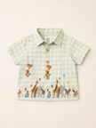 Green Checks Print Pure Bamboo Muslin Cotton Coord Set - Funny Bones Clothings