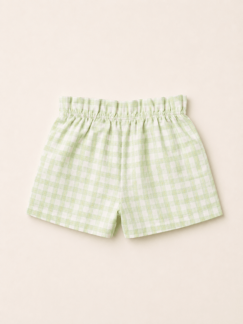 Green Checks Print Pure Bamboo Muslin Cotton Coord Set - Funny Bones Clothings