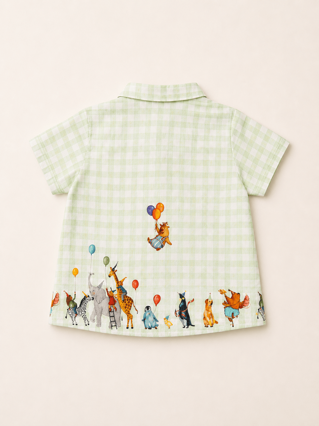 Green Checks Print Pure Bamboo Muslin Cotton Coord Set - Funny Bones Clothings