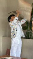 Griffin's Universe Printed Premium Linen Blazer Set - Funny Bones Clothings