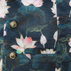 Lotus Printed Satin Bandgala Blazer Set - Funny Bones Clothings