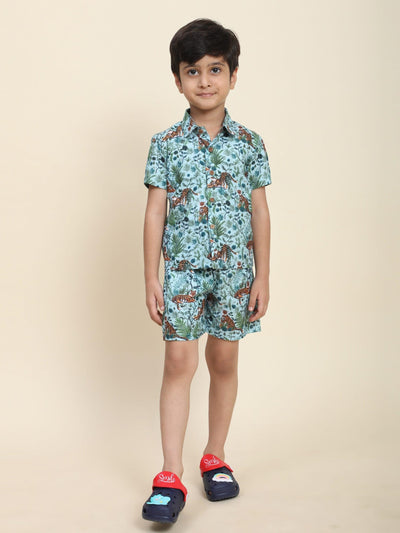 Tiger Print Vestiario's Blend Linen Co-ords - Funny Bones Clothings