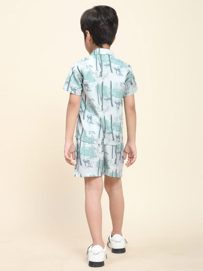 Deer Print Vestiario's Blend Linen Co-ords - Funny Bones Clothings