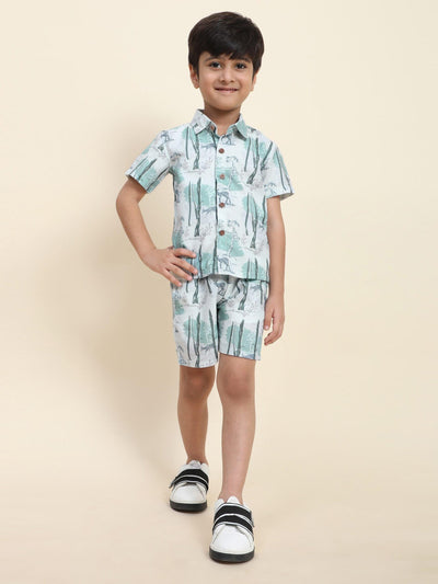 Deer Print Vestiario's Blend Linen Co-ords - Funny Bones Clothings