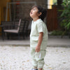 Box Pleated Pure Linen Premium Co-ords - Green - Funny Bones Clothings