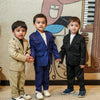 Korean Themed Multi Pocket Causual Blazer Set ( Camel Brown) - Funny Bones Clothings