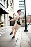 Jacket Pants Styled Pure Linen Co-ords (Beige Colour) - Funny Bones Clothings