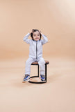 Jacket Pants Styled Pure Linen Co-ords (Steel Grey Colour) - Funny Bones Clothings