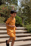 Jungle Jamboree Boys Co-ord Set | Pure Linen - Funny Bones Clothings