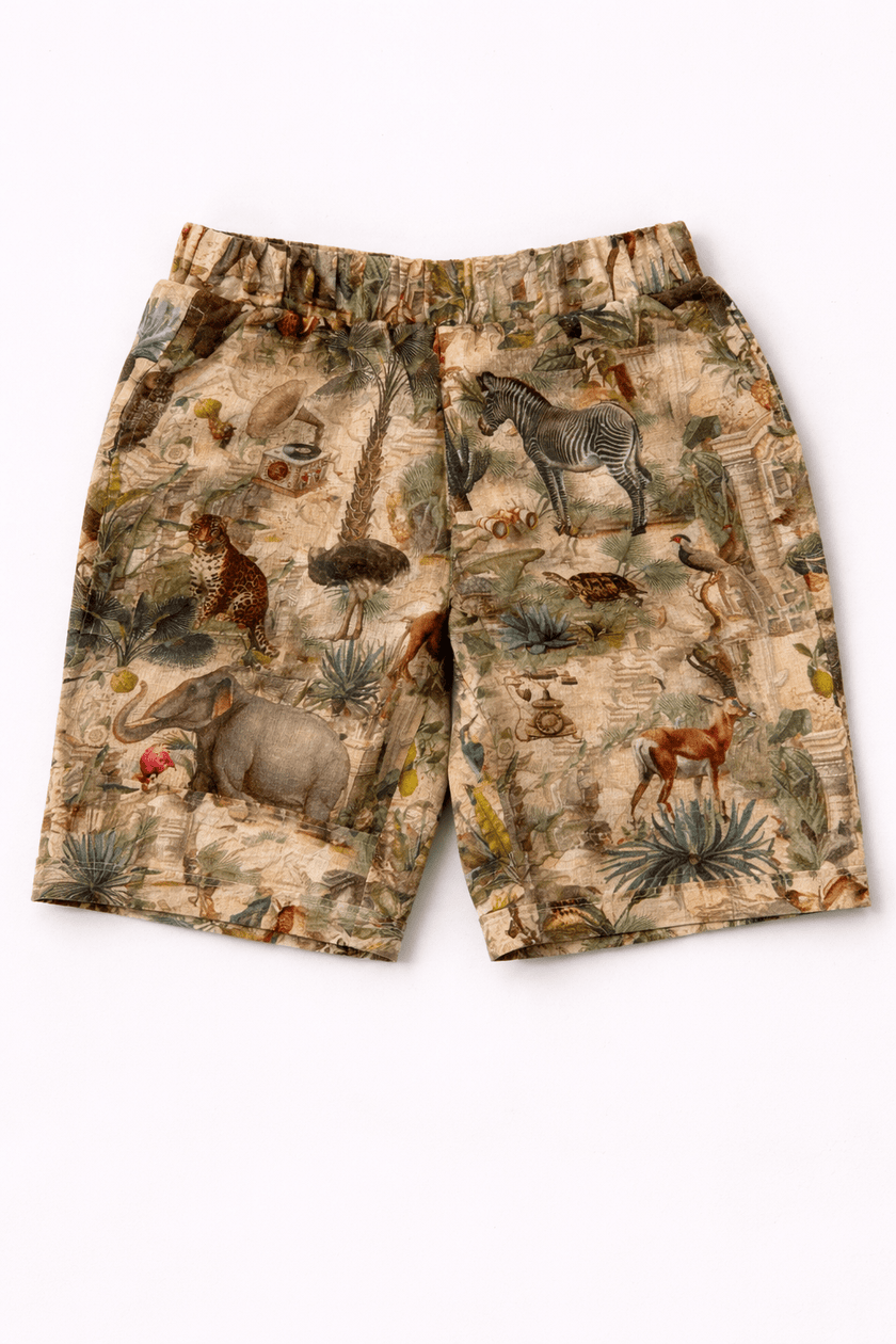 Jungle Odyssey Print Premium Linen Coord Set - Funny Bones Clothings