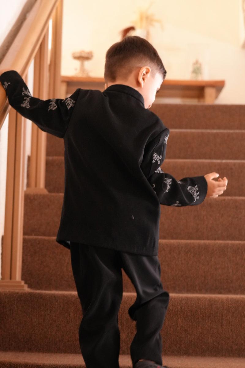 Kings of Prowls Themed Embriodered Bandgala Jodhpuri Blazer Set - Funny Bones Clothings