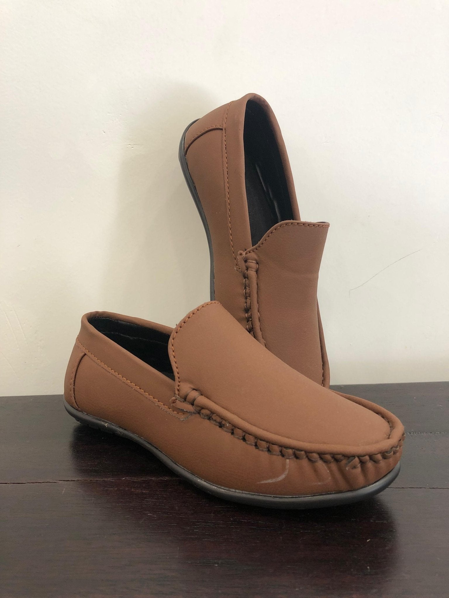 Leather Loafers - Brown Colour - Funny Bones Clothings